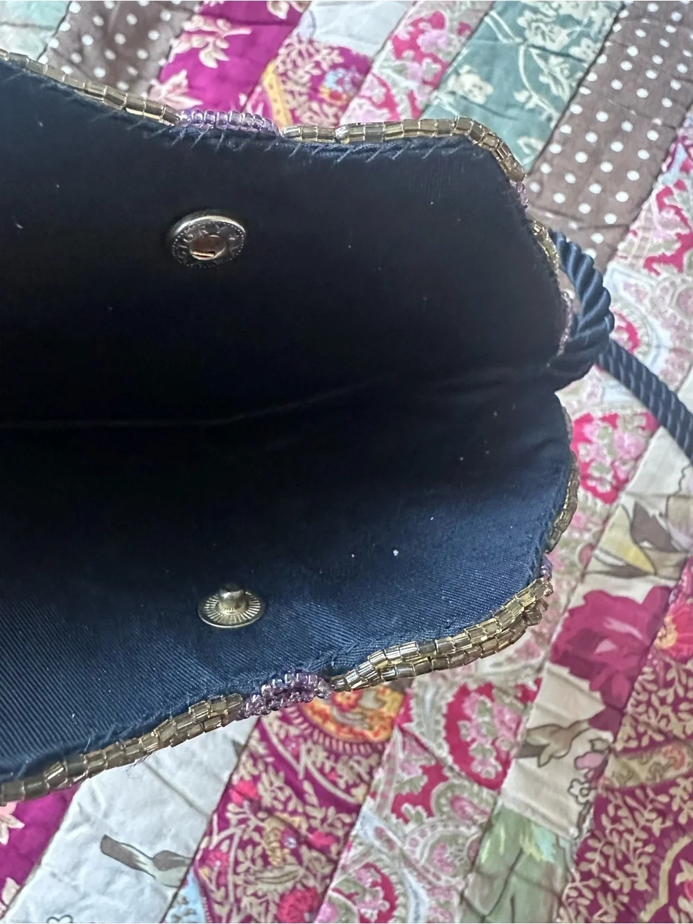 Vintage Art Nouveau style Beaded Crossbody Bag